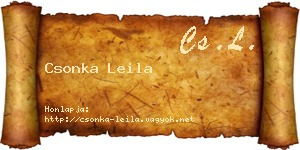 Csonka Leila névjegykártya