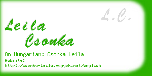 leila csonka business card